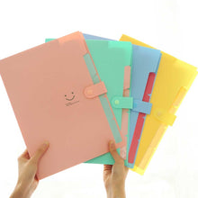 Load image into Gallery viewer, Candy Color Document Bag Multilayer 5 Into the Folder, Random Color Delivery, A201