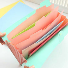 Load image into Gallery viewer, Candy Color Document Bag Multilayer 5 Into the Folder, Random Color Delivery, A201