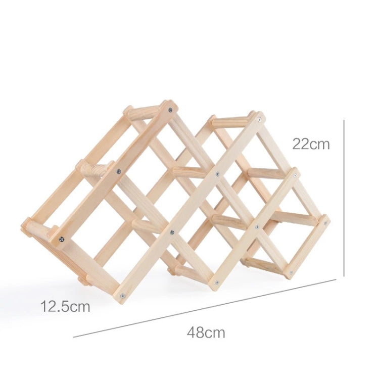 6 Bottles Racks Foldable Wine Stand Wooden Wine Holder Kitchen Bar Display Shelf, 6 Bottles