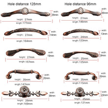 Load image into Gallery viewer, 6029-96 Solid Wood Furniture Cabinet Handle Red Bronze Handles, 6029-96