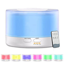 Load image into Gallery viewer, T700 Remote Control Clear White Air Humidifier Automatic Alcohol Sprayer Essential Oil Diffuser Ultrasonic Mist Maker Ultrasonic Aroma Diffuser Atomizer Color LED, Capacity: 700ml, DC 24V, US Plug, Clear White (700ml), Wood Pattern (700ml)
