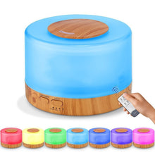 Load image into Gallery viewer, T700 Remote Control Clear White Air Humidifier Automatic Alcohol Sprayer Essential Oil Diffuser Ultrasonic Mist Maker Ultrasonic Aroma Diffuser Atomizer Color LED, Capacity: 700ml, DC 24V, US Plug, Clear White (700ml), Wood Pattern (700ml)