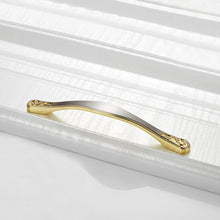 Load image into Gallery viewer, 4041-128 Double Gold Zinc Alloy Cabinet Handle Pitch: 128mm, 4041-128 Double Gold