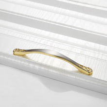 Load image into Gallery viewer, 4041-128 Double Gold Zinc Alloy Cabinet Handle Pitch: 128mm, 4041-128 Double Gold