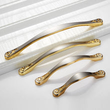 Load image into Gallery viewer, 4041-128 Double Gold Zinc Alloy Cabinet Handle Pitch: 128mm, 4041-128 Double Gold