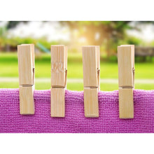 Load image into Gallery viewer, 100pcs Multi-function Mini Bamboo Clothes Photo Paper Peg Clothespin Laundry Hanger Clip, Bamboo