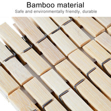 Load image into Gallery viewer, 100pcs Multi-function Mini Bamboo Clothes Photo Paper Peg Clothespin Laundry Hanger Clip, Bamboo