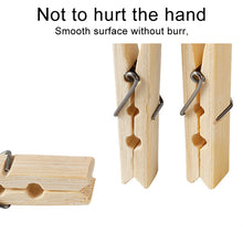 Load image into Gallery viewer, 100pcs Multi-function Mini Bamboo Clothes Photo Paper Peg Clothespin Laundry Hanger Clip, Bamboo