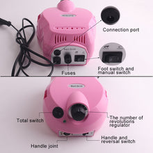 Load image into Gallery viewer, Nail 10W 220V Electric Power Grinding Machine 25000 Turn, EU Plug
