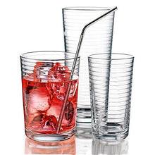 Load image into Gallery viewer, 5pcs Reusable Stainless Steel Bent Drinking Straw + Cleaner Brush Set Kit,  215*8mm, 215*8mm (Bent)