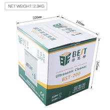 Load image into Gallery viewer, BEST-200 1.5L Stainless Steel Ultrasonic Cleaner (Voltage 220V), BEST-200 1.5L