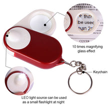 Load image into Gallery viewer, BEST BST-J106 10X Pocket Magnifier with LED Light, Random Color Delivery