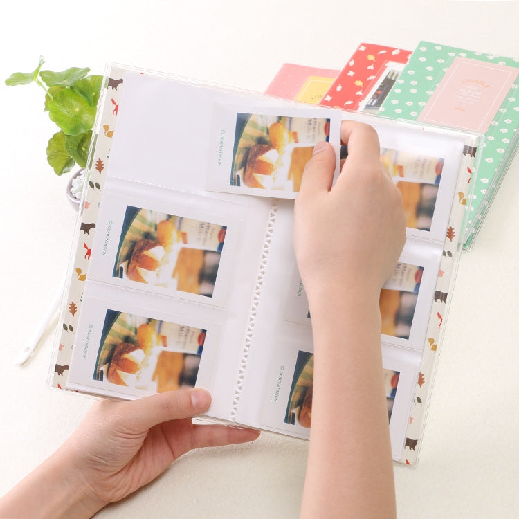 3 inch DIY Creativity Insert Type Mini Exquisite Photo Album, Red Leaves Pattern, Daisy Pattern, Forest Pattern, Happy Bird Pattern, Duck Pattern, Four Leaf Clover Pattern, Many Trees Dry Pattern, Forest Deer Pattern, Iron Tower Pattern                ...