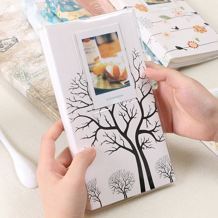 3 inch DIY Creativity Insert Type Mini Exquisite Photo Album, Red Leaves Pattern, Daisy Pattern, Forest Pattern, Happy Bird Pattern, Duck Pattern, Four Leaf Clover Pattern, Many Trees Dry Pattern, Forest Deer Pattern, Iron Tower Pattern                ...