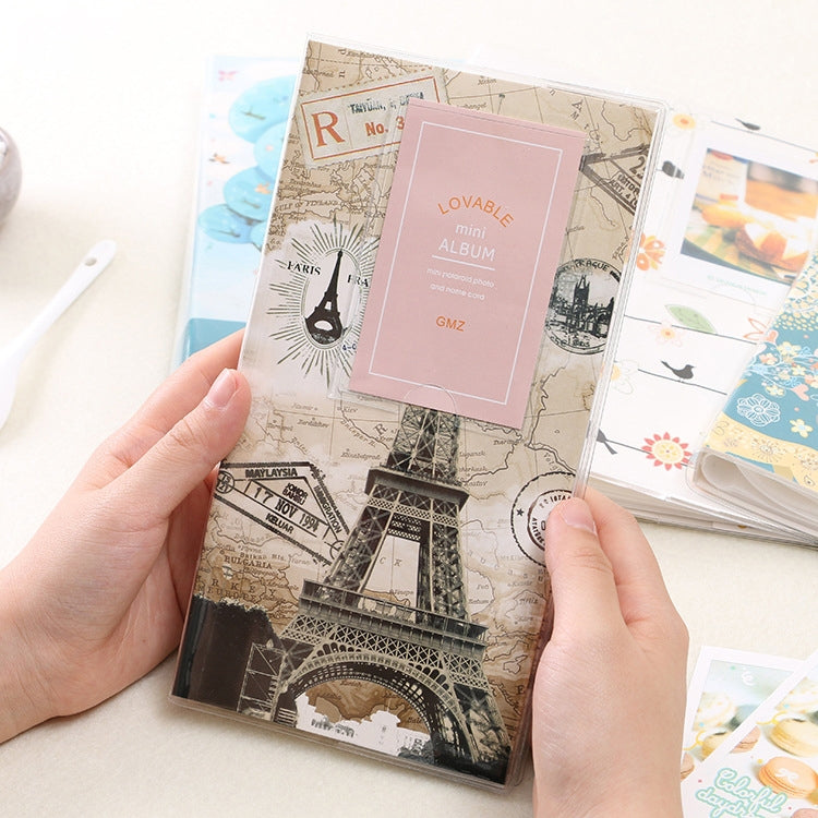 3 inch DIY Creativity Insert Type Mini Exquisite Photo Album, Red Leaves Pattern, Daisy Pattern, Forest Pattern, Happy Bird Pattern, Duck Pattern, Four Leaf Clover Pattern, Many Trees Dry Pattern, Forest Deer Pattern, Iron Tower Pattern                ...