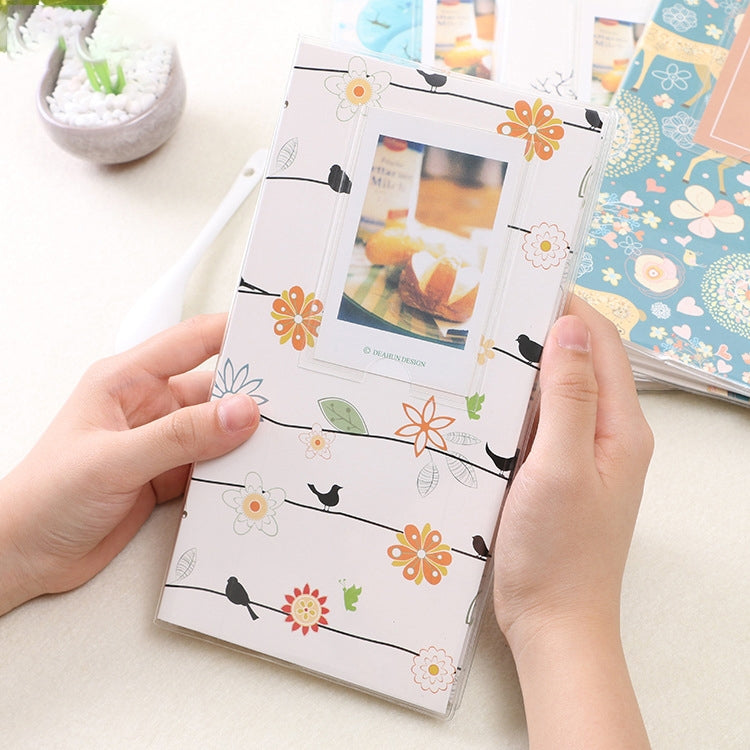 3 inch DIY Creativity Insert Type Mini Exquisite Photo Album, Red Leaves Pattern, Daisy Pattern, Forest Pattern, Happy Bird Pattern, Duck Pattern, Four Leaf Clover Pattern, Many Trees Dry Pattern, Forest Deer Pattern, Iron Tower Pattern                ...
