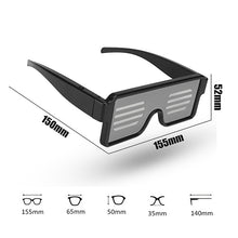 Load image into Gallery viewer, Night Club Bar Disco LED Light Emitting Glasses Festival Party USB Charging Shutter Dynamic Flash Glasses