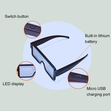 Load image into Gallery viewer, Night Club Bar Disco LED Light Emitting Glasses Festival Party USB Charging Shutter Dynamic Flash Glasses