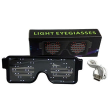 Load image into Gallery viewer, Night Club Bar Disco LED Light Emitting Glasses Festival Party USB Charging Shutter Dynamic Flash Glasses
