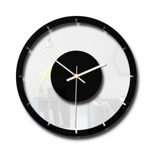 Load image into Gallery viewer, TM011 A Round Wooden Dial Transparent Acrylic Mute Wall Clock, TM011 A
