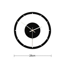 Load image into Gallery viewer, TM011 A Round Wooden Dial Transparent Acrylic Mute Wall Clock, TM011 A