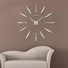 Load image into Gallery viewer, Bedroom Home Decor Large 3D Mirror DIY Wall Sticker Clock, Size: 100*100cm, 3M003 (Black), 3M003 (Silver)