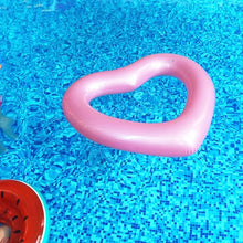 Load image into Gallery viewer, Love Heart Shaped Inflatable Floating Swimming Safety Pool Ring, Inflated Size: 120cm x 100cm