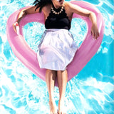 Love Heart Shaped Inflatable Floating Swimming Safety Pool Ring, Inflated Size: 120cm x 100cm, Love Heart Pink, Love Heart Red