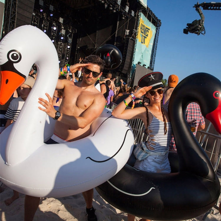 Swan Shaped Inflatable Floating Swimming Safety Pool Ring, Inflated Size: 110cm