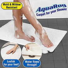 Load image into Gallery viewer, Rectangular Bathroom Bathtub Mildew Stain Resistant PVC Anti-skid Household Foot Pad Carpet, Size: 70cm x 40cm (White), 70cm x 40cm