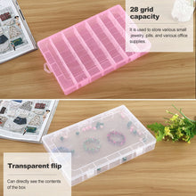 Load image into Gallery viewer, Plastic Organizer Container Storage Box 28 Slots Removable Grid Compartment for Jewelry Earring Fishing Hook Small Accessories