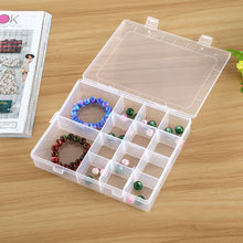 Load image into Gallery viewer, Plastic Organizer Container Storage Box 14 Slots Adjustable Divider Removable Grid Compartment for Jewelry Earring Fishing Hook Small Accessories, 14 Slots