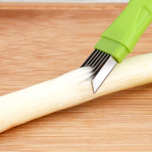 Load image into Gallery viewer, Kitchen Tool Manual Stainless Steel Filate Circle Shape Green Onion Slicer, 16x1.8cm Green