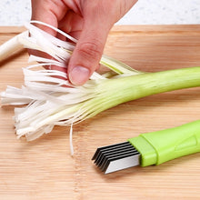 Load image into Gallery viewer, Kitchen Tool Manual Stainless Steel Filate Circle Shape Green Onion Slicer, 16x1.8cm Green