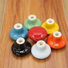 Load image into Gallery viewer, 38mm Modern Literary Color Glazed Ceramic Cabinet Drawer Handle