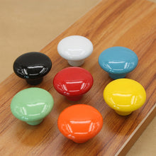 Load image into Gallery viewer, 38mm Modern Literary Color Glazed Ceramic Cabinet Drawer Handle