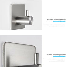 Load image into Gallery viewer, Stainless Steel Cylinder Hanger Bathroom Non-perforated Storage Clothes Hook, Size:14mm
