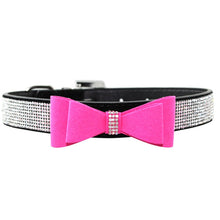 Load image into Gallery viewer, Flocking Diamond Studded Bowknot Pet Collar Dog Collar Pet Products, Size: S, 1.5 * 37cm, Size: S