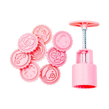 Load image into Gallery viewer, DIY Fondant Cake Mold Biscuit Cookie Cutters Baking Tools with 8 PCS Round Cartoon Patterns, 8 PCS Round Cartoon Patterns(Pink), 8 PCS Round Cartoon Patterns(White)