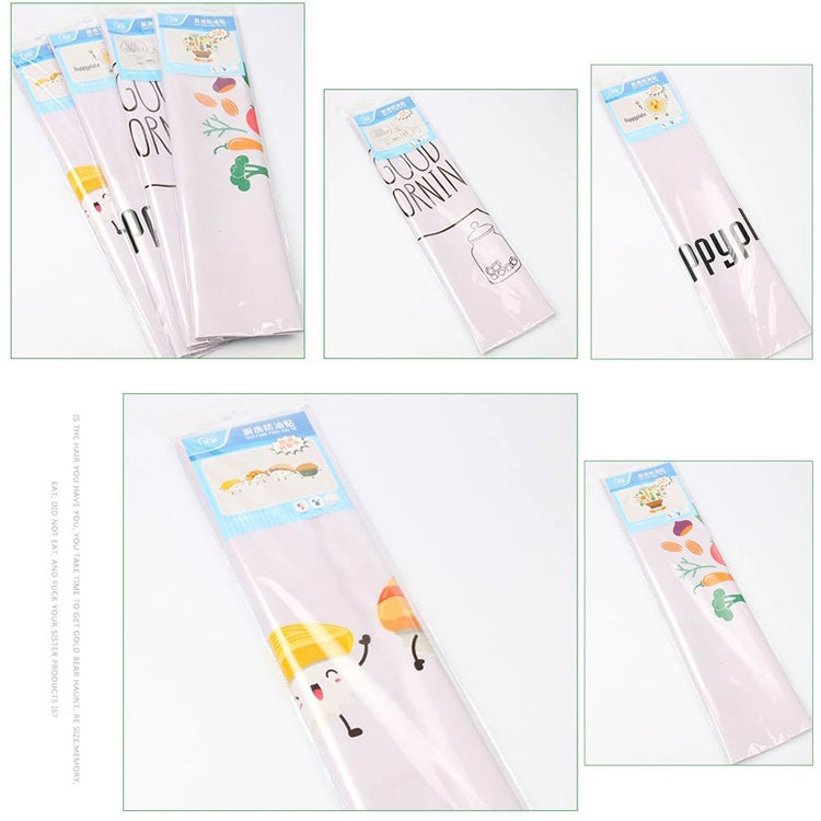 5 PCS Sweet Coffee Pattern Household Kitchen Self-adhesive High Temperature Resistance Oil Resistant Wall Stickers Size: 60x90cm