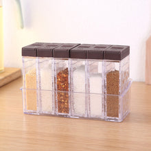 Load image into Gallery viewer, 6pcs / Set Kitchen Two-way Open Seasoning Jar Condiment Bottle