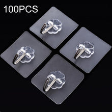 Load image into Gallery viewer, 100 PCS Kitchen Bathroom Wall Hanging Transparent Non-marking Glue Hook, Non-marking Glue Hook