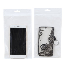 Load image into Gallery viewer, 100 PCS 7cm x 20cm Hang Hole Clear Front White Pearl Jewelry Zip Lock Packaging Bag, Custom Printing and Size are welcome