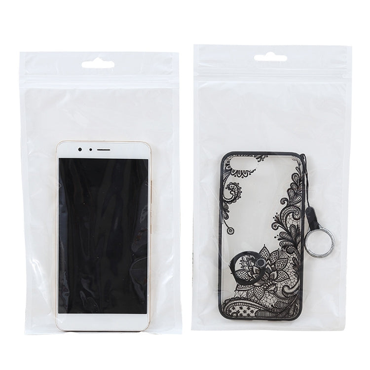 100 PCS 25cm x 35cm Hang Hole Clear Front White Pearl Jewelry Zip Lock Packaging Bag, Custom Printing and Size are welcome