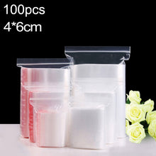 Load image into Gallery viewer, 100pcs/pack PE Self Sealing Clear Zip Lock Packaging Bag, 4cm x 6cm, Custom Printing and Size are welcome, 4*6cm