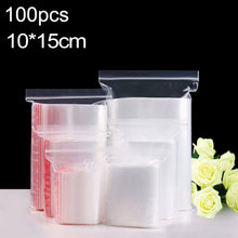 Load image into Gallery viewer, 100pcs/pack PE Self Sealing Clear Zip Lock Packaging Bag, 10cm x 15cm, Custom Printing and Size are welcome, 10*15cm