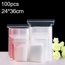 Load image into Gallery viewer, 100pcs/pack PE Self Sealing Clear Zip Lock Packaging Bag, 24cm x 36cm,Custom Printing and Size are welcome, 24*36cm