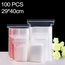 Load image into Gallery viewer, 100pcs/Pack PE Self Sealing Clear Zip Lock Packaging Bag, 29cm x 40cm, Custom Printing and Size are welcome, 29*40cm
