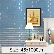 Load image into Gallery viewer, Mediterranean Brick Creative 3D Stone Brick Decoration Wallpaper Stickers Bedroom Living Room Wall Waterproof Wallpaper Roll, Size: 45 x 1000cm, Mediterranean brick