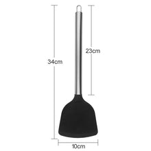 Load image into Gallery viewer, kn605 Stainless Steel Handle Silicone Slice High Temperature Resistance Cooking Slice, Black, Grey, Red